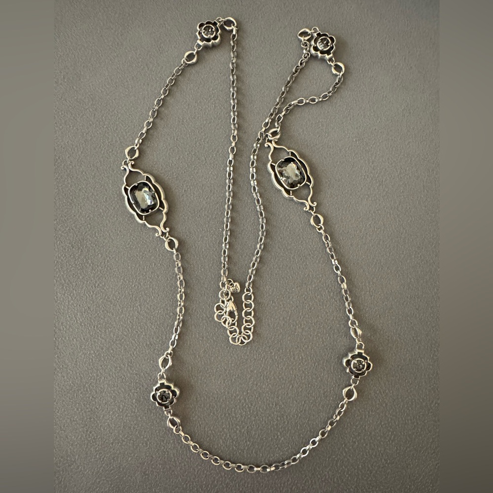 Brighton Silver tone London Blue Topaz 42” Necklace